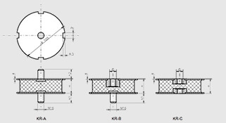 Trillingsdemper type KR schematisch